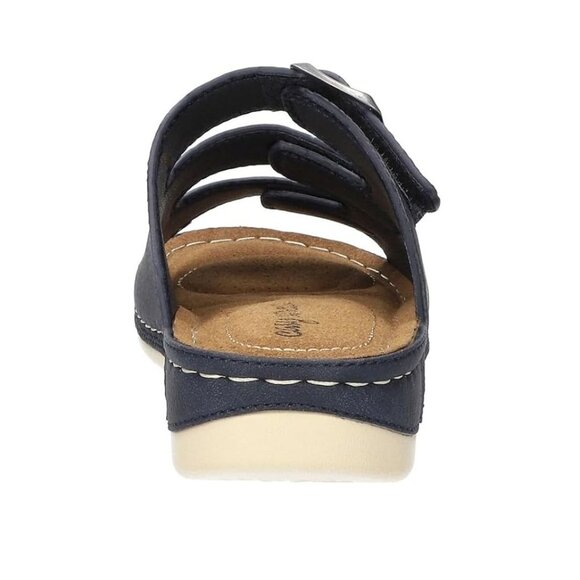 NiB Easy Street Women's Pinterry Velcro Strap Sandals Navy Size 8 W $50 RY1308 - Picture 6 of 6